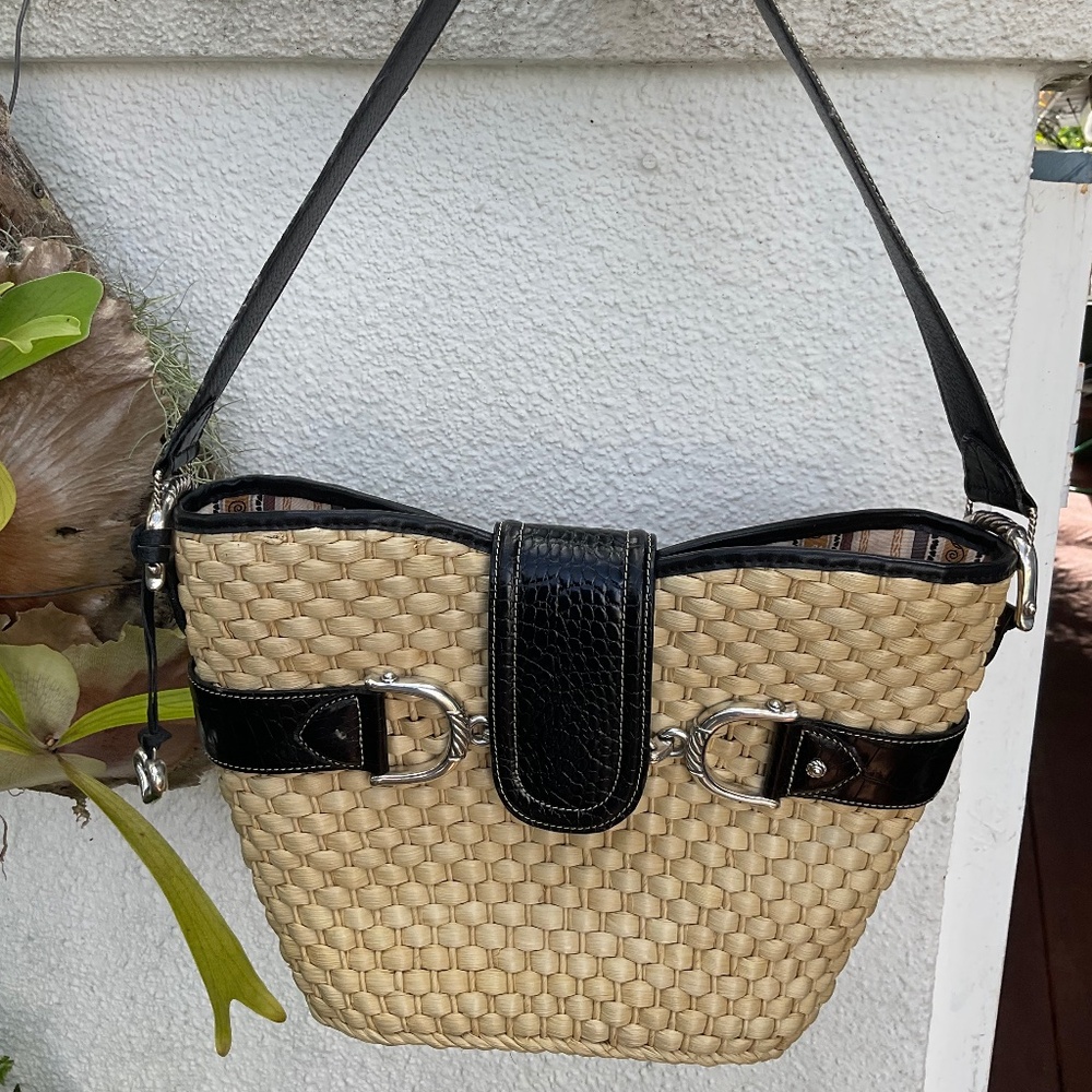 Beautiful Brighton Woven Straw Bag